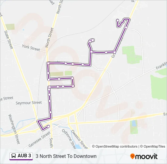 AUB 3 Bus Line Map