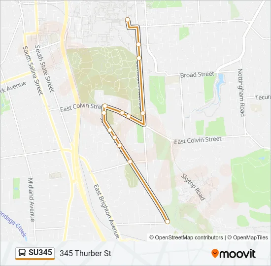 SU345 Bus Line Map