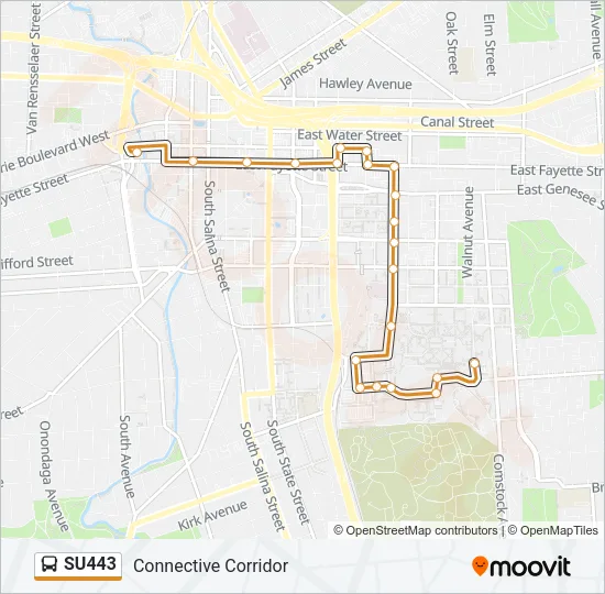 SU443 Bus Line Map