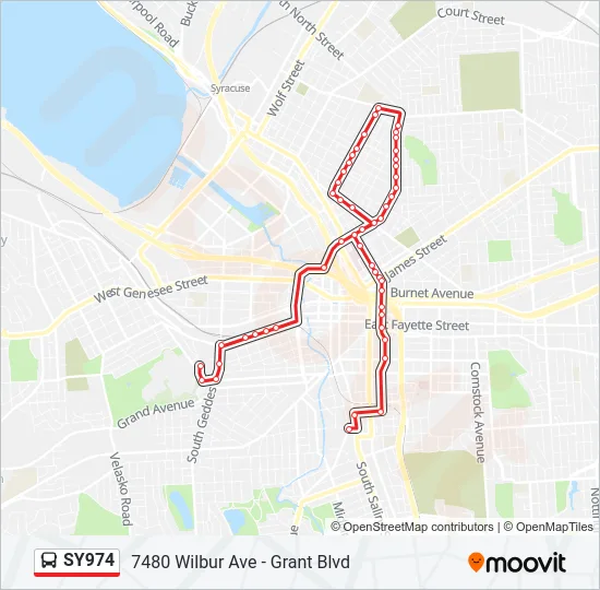 SY974 Bus Line Map