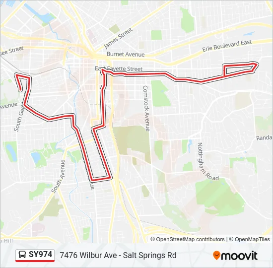 SY974 Bus Line Map