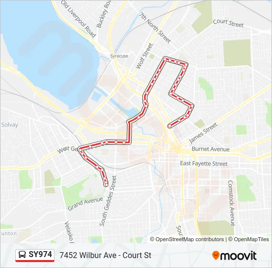 SY974 Bus Line Map