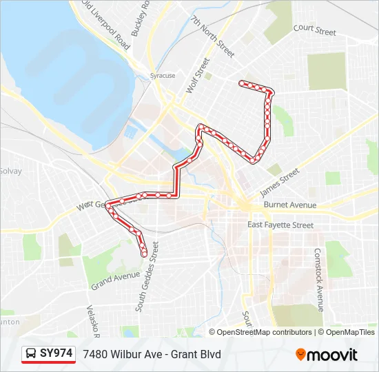 SY974 Bus Line Map