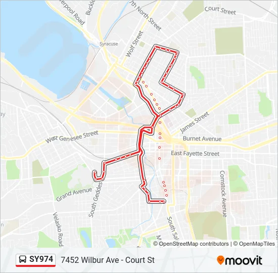 SY974 Bus Line Map