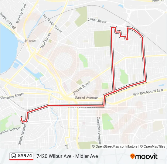 SY974 Bus Line Map