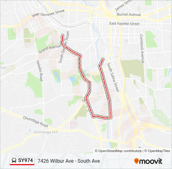SY974 Bus Line Map