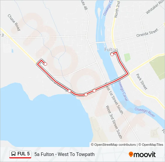 FUL 5 Bus Line Map
