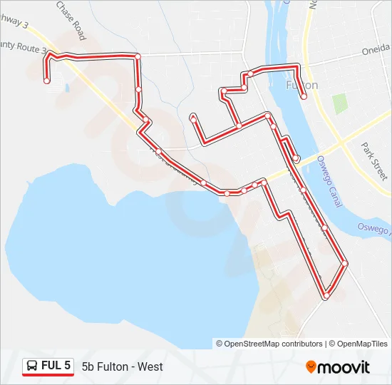 FUL 5 Bus Line Map