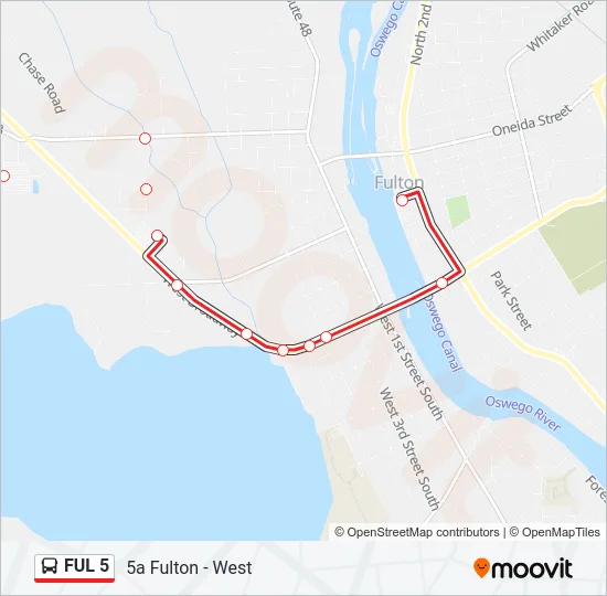 FUL 5 Bus Line Map