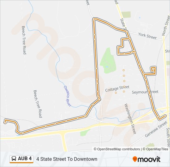 AUB 4 Bus Line Map