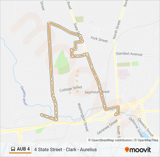 AUB 4 Bus Line Map