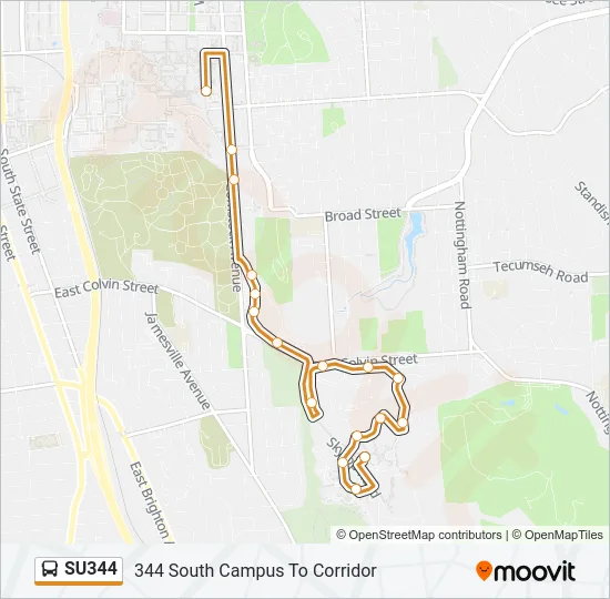 SU344 Bus Line Map