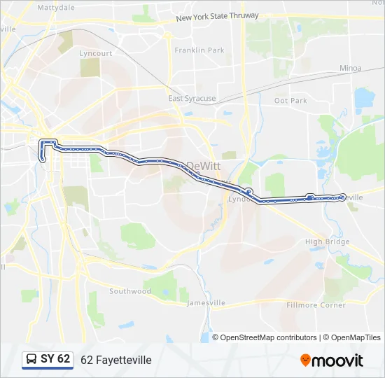 SY 62 Bus Line Map