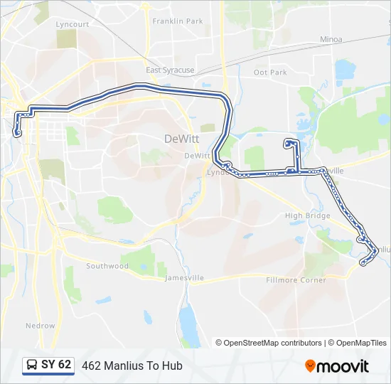 SY 62 Bus Line Map