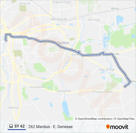 SY 62 Bus Line Map
