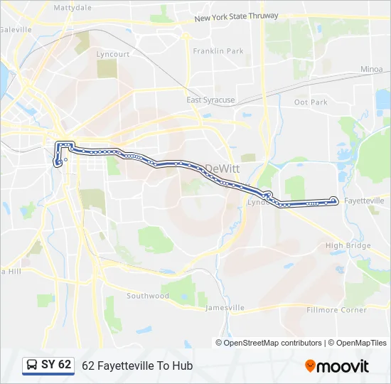 SY 62 Bus Line Map