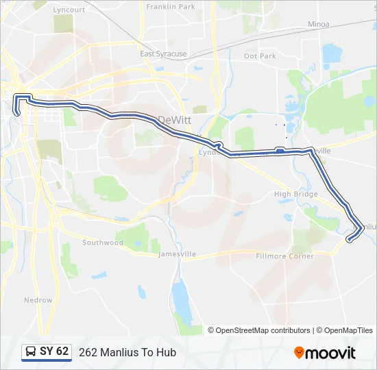 SY 62 Bus Line Map