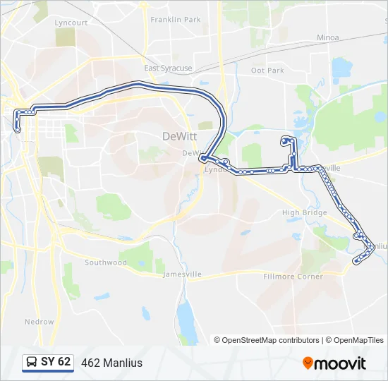 SY 62 Bus Line Map