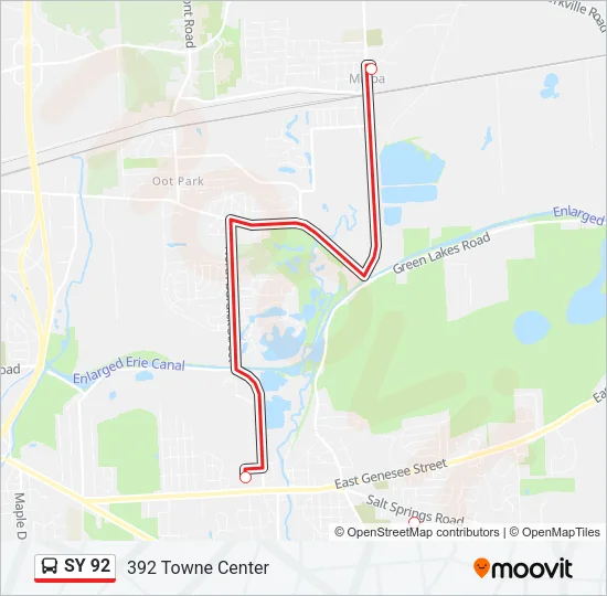SY 92 Bus Line Map