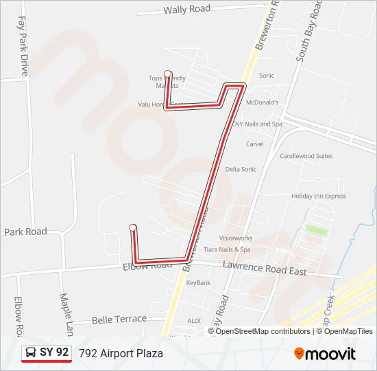SY 92 Bus Line Map