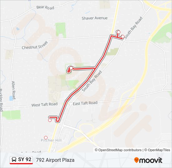 SY 92 Bus Line Map