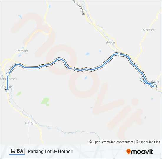 BA Bus Line Map