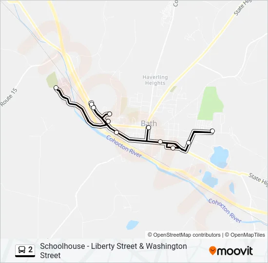 2 Bus Line Map