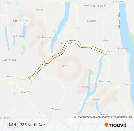 4 Bus Line Map