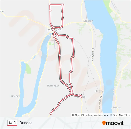 1 Bus Line Map