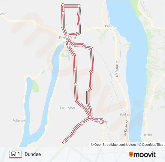 1 Bus Line Map