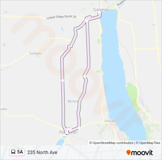 5A Bus Line Map