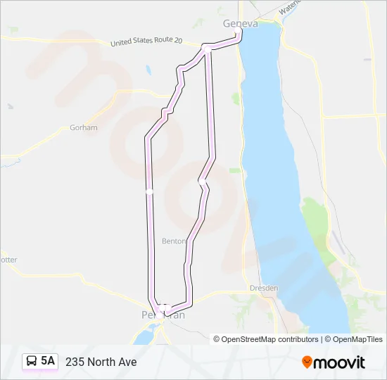 5A Bus Line Map