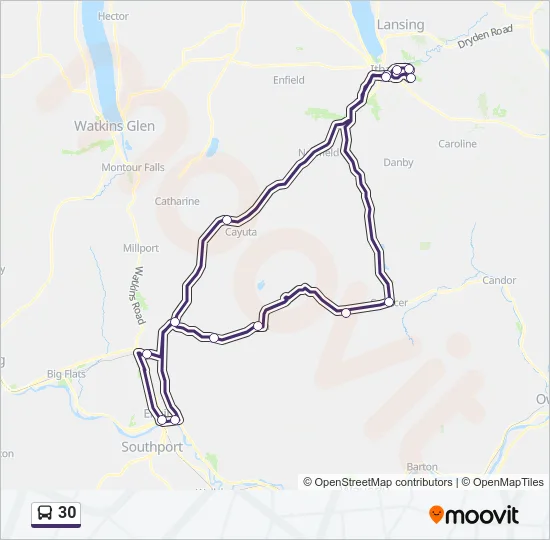 30 Bus Line Map