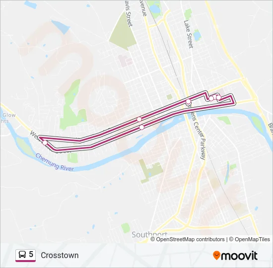 5 Bus Line Map