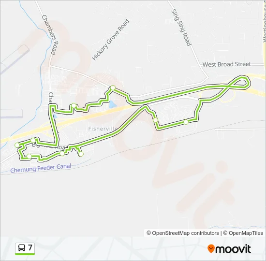 7 Bus Line Map