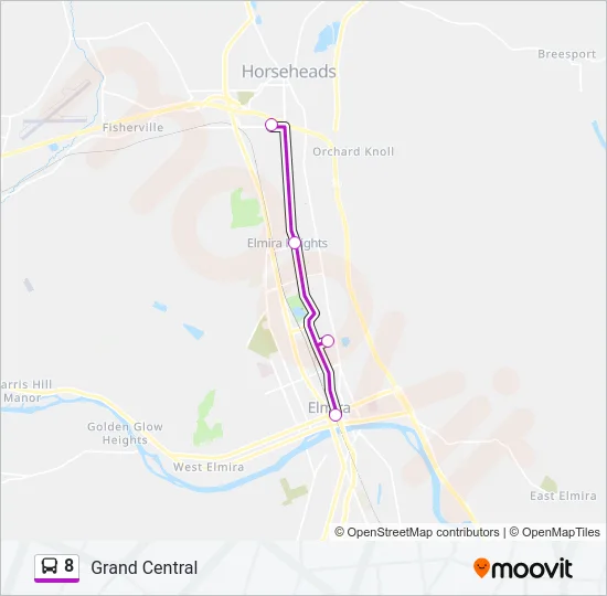 8 Bus Line Map