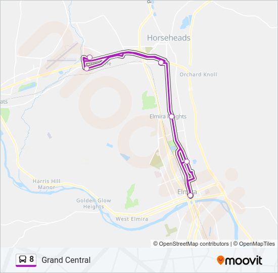 8 Bus Line Map