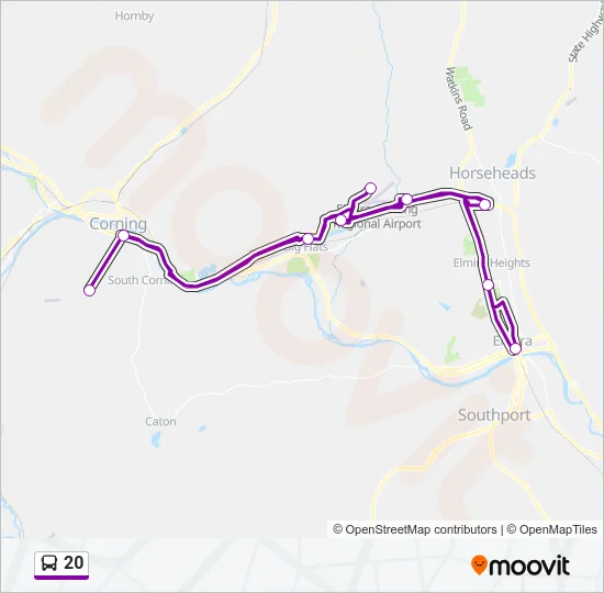 20 Bus Line Map
