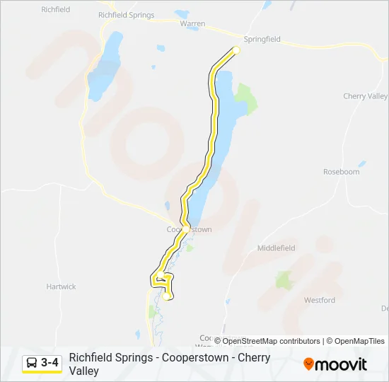3-4 Bus Line Map