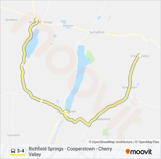 3-4 Bus Line Map