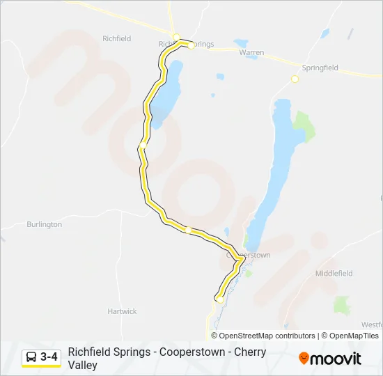 3-4 Bus Line Map