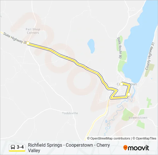 3-4 Bus Line Map