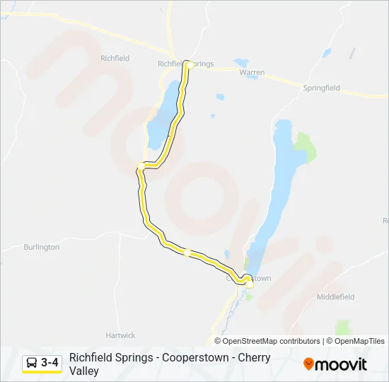 3-4 Bus Line Map