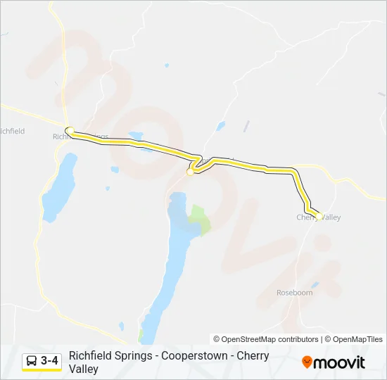 3-4 Bus Line Map