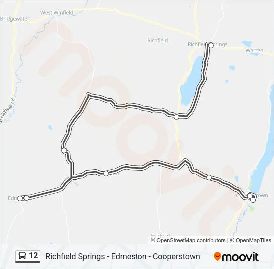 12 Bus Line Map