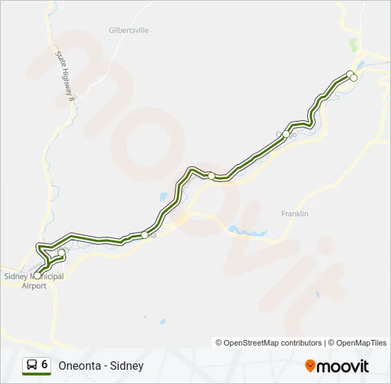 6 Bus Line Map