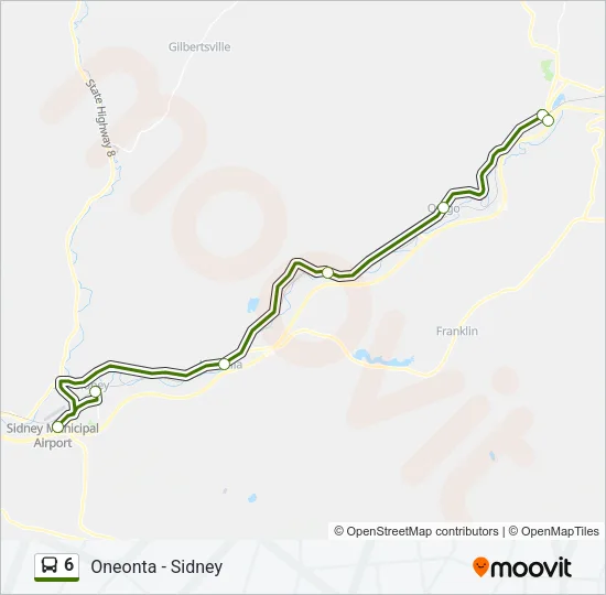 6 Bus Line Map