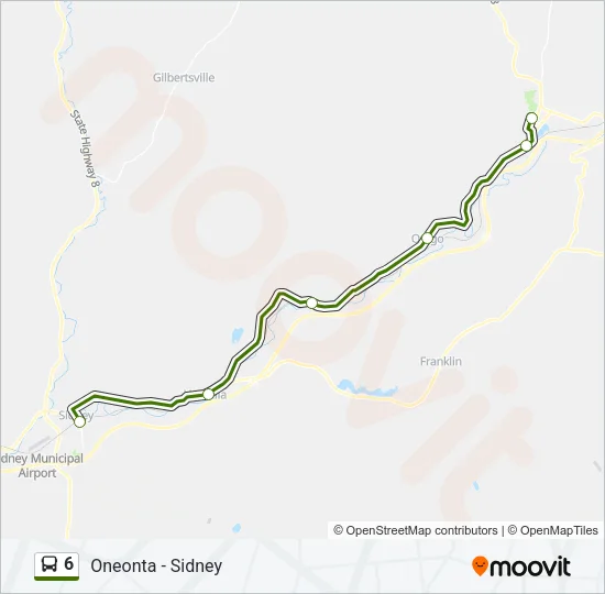 6 Bus Line Map