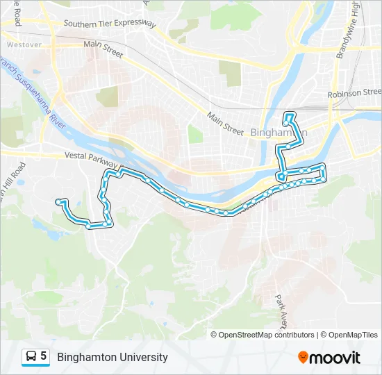 5 Bus Line Map