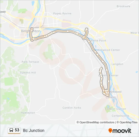 53 Bus Line Map